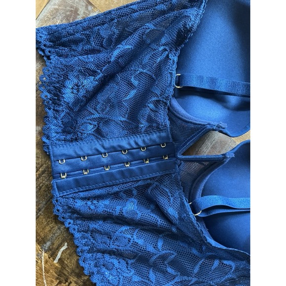 Fredricks of Hollywood FAME Long Line Corset Bustier Bra Sz: 34C Royal Blue EUC - Picture 4 of 7